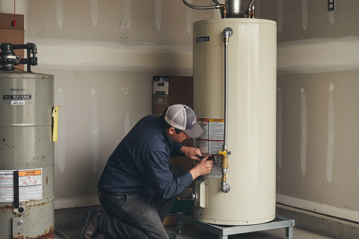 Water heater and shutoff valve replacement in Newmanstown